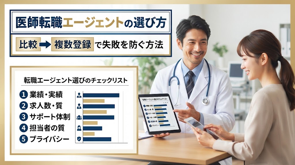 医師転職エージェントの選び方｜比較と複数登録で失敗を防ぐ方法