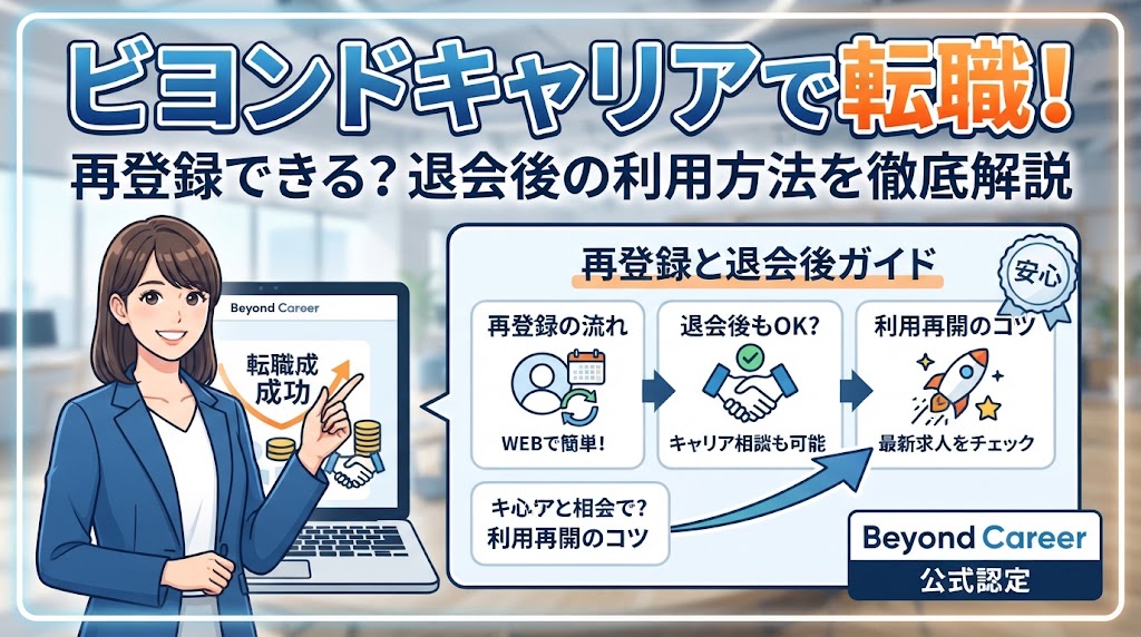 ビヨンドキャリアで転職！再登録できる？退会後の利用方法